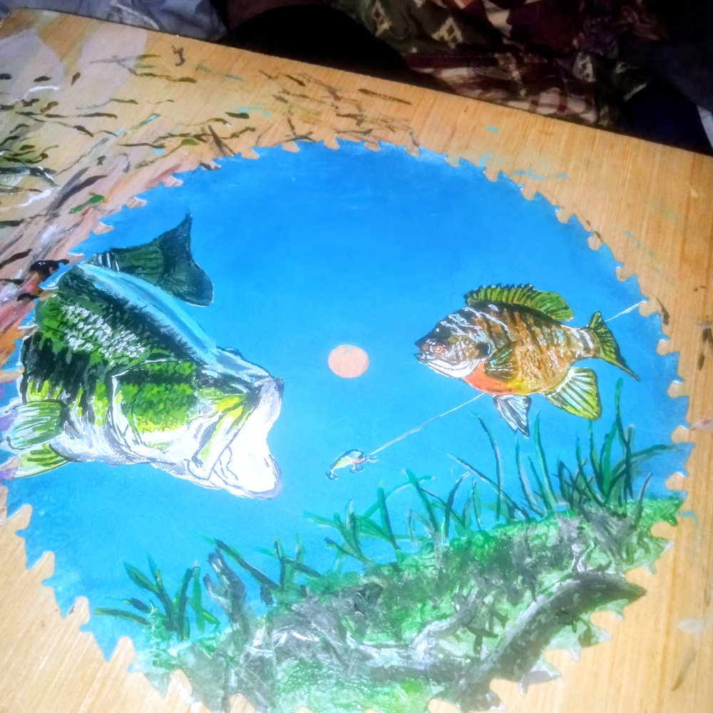Custom Hand Painted Sawblade